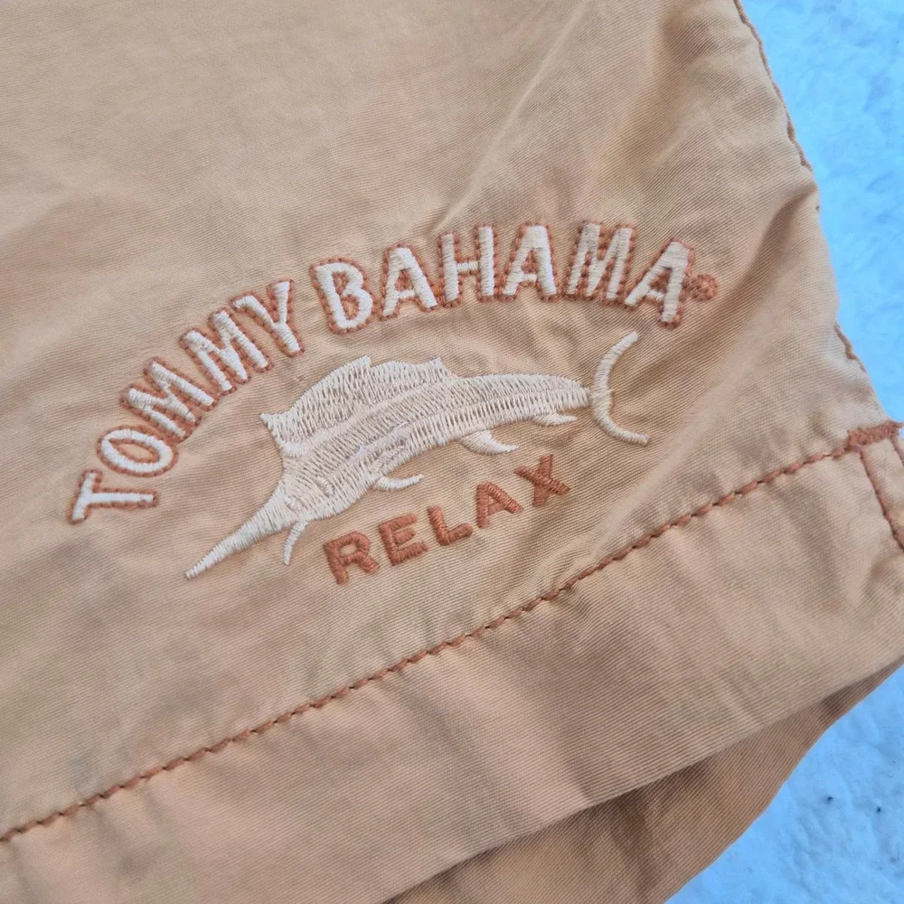 Tommy‎ Bahama Relax Mens Orange Swim Trunks Board Shorts Cargo Pocket M Cruise